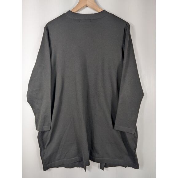 Shein Curve Womens 3XL Black Open Front Drape Cardigan Long Sleeve Plus Size - Picture 3 of 14